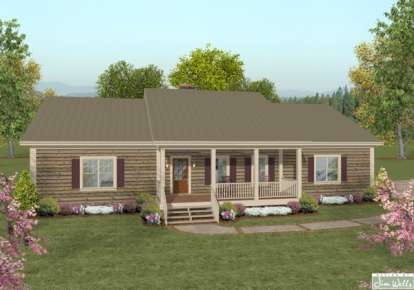 Country House Plan #036-00180 Elevation Photo