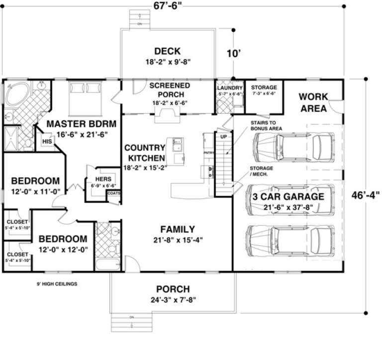 House Plan House Plan #17055 Drawing 1