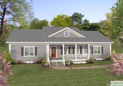 Country House Plan #036-00187 Elevation Photo
