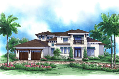 Coastal House Plan #207-00014 Elevation Photo