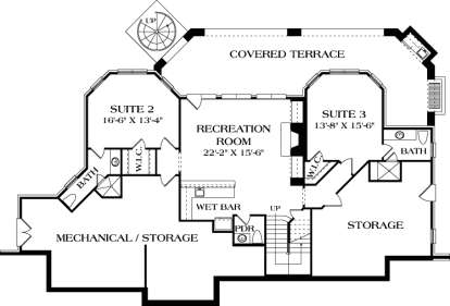 Basement Floor Plan for House Plan #3323-00625