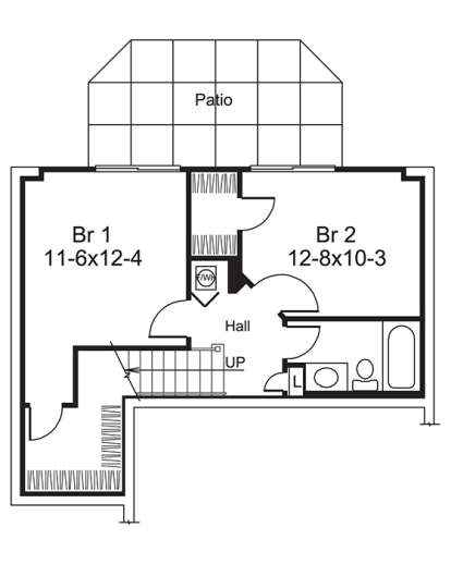 Basement Floor Plan  for House Plan #5633-00245