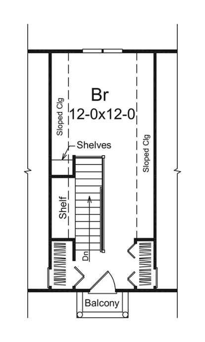 Upper Floor Plan for House Plan #5633-00295