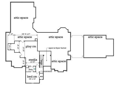 Upper Floor Plan for House Plan #048-00250