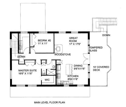 Main Floor Plan for House Plan #039-00572