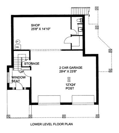 Lower Floor Plan for House Plan #039-00581