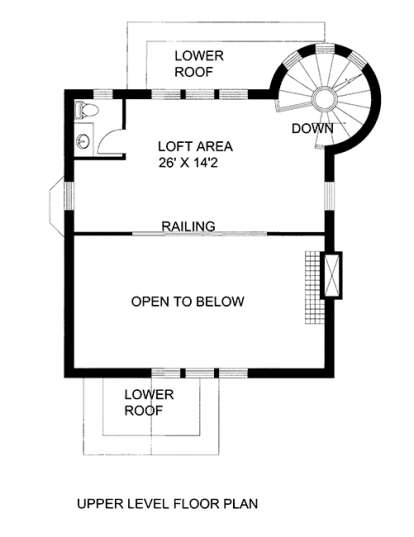 Upper Floor Plan for House Plan #039-00588