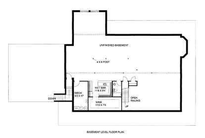 Basement Floor Plan for House Plan #039-00590