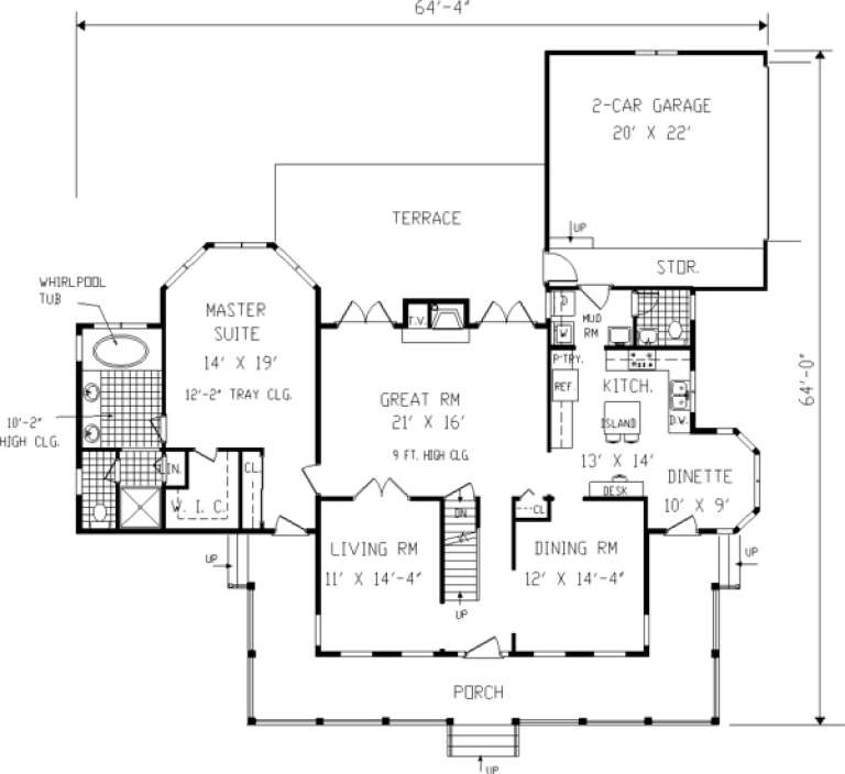 House Plan House Plan #174 Drawing 1