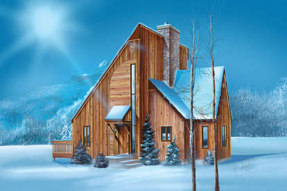Mountain House Plan #6146-00075 Elevation Photo