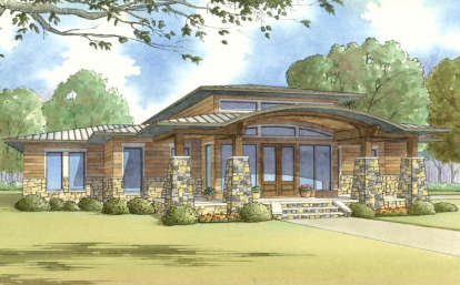 Contemporary House Plan #8318-00014 Elevation Photo