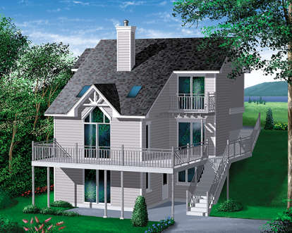 Mountain House Plan #6146-00129 Elevation Photo
