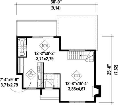 Main Floor Plan for House Plan #6146-00131