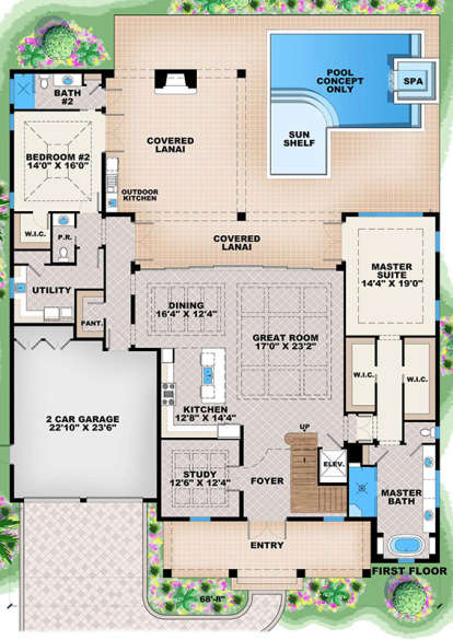 Main Floor Plan for House Plan #1018-00238