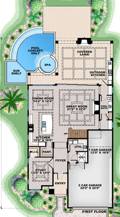 Main Floor Plan for House Plan #1018-00241