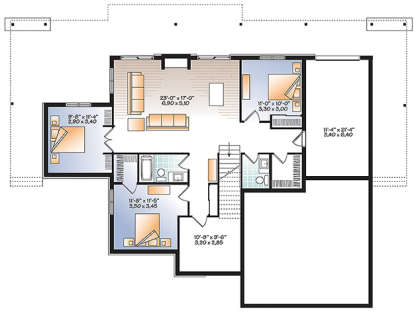 Basement for House Plan #034-01115