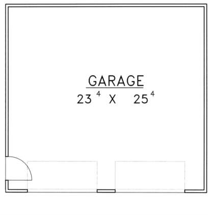 Garage Floor for House Plan #039-00419