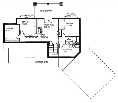 Basement for House Plan #039-00659