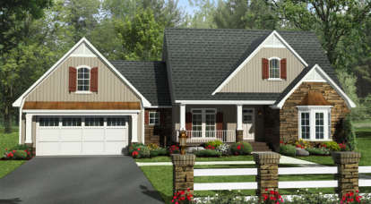 Craftsman House Plan #348-00275 Elevation Photo