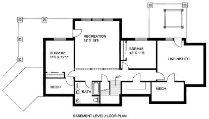Basement for House Plan #039-00667