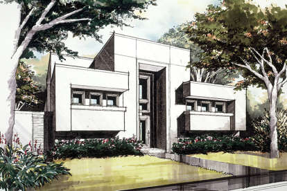 Modern House Plan #5445-00258 Elevation Photo