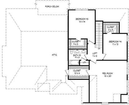 Upper for House Plan #940-00019