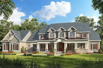 Traditional House Plan #6082-00013 Elevation Photo