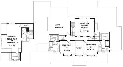 Upper for House Plan #6082-00013