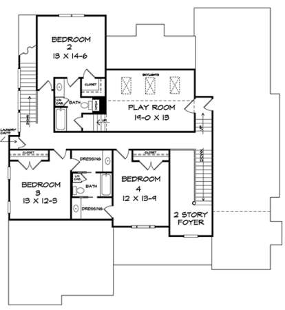 Upper for House Plan #6082-00014