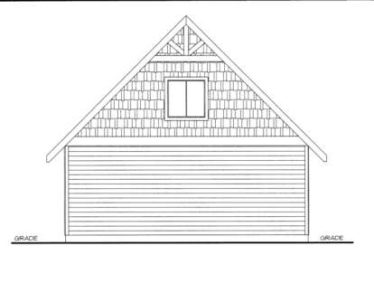 Cabin House Plan #039-00435 Elevation Photo