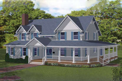 Country House Plan #1754-00025 Elevation Photo