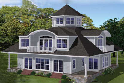 Coastal House Plan #1754-00027 Elevation Photo