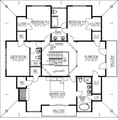 Upper for House Plan #1754-00027
