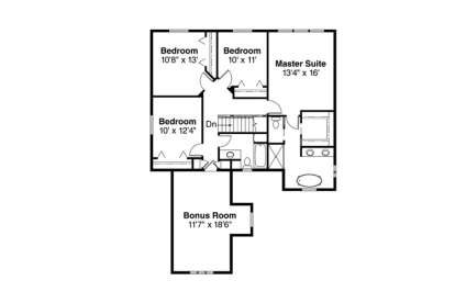 2nd Floor for House Plan #035-00741