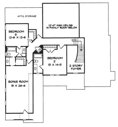 Upper for House Plan #6082-00097