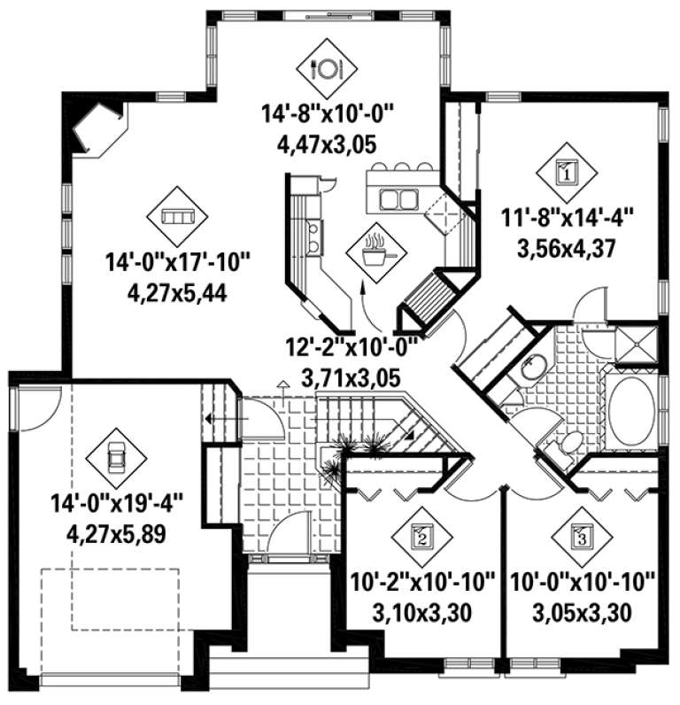 House Plan House Plan #18292 Drawing 1