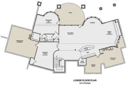 Basement for House Plan #5631-00071