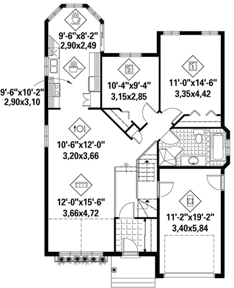 House Plan House Plan #18386 Drawing 1