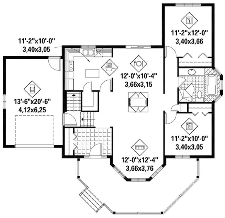House Plan House Plan #18414 Drawing 1