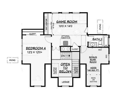 Second Floor for House Plan #3125-00010
