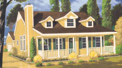 Ranch House Plan #033-00021 Elevation Photo
