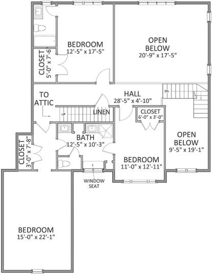 Upper for House Plan #6849-00033