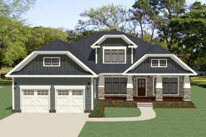 Craftsman House Plan #6849-00036 Elevation Photo