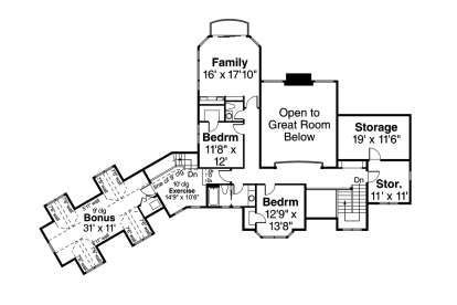 Floorplan 2 for House Plan #035-00771