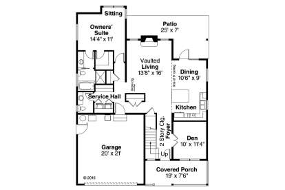 Floorplan 1 for House Plan #035-00772