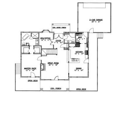 Main Floor for House Plan #039-00472