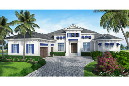 Coastal House Plan #5565-00015 Elevation Photo