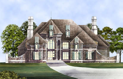 Luxury House Plan #4195-00012 Elevation Photo
