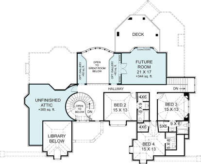 Second Floor for House Plan #4195-00012