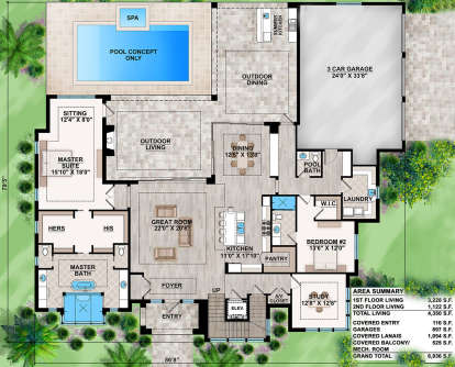 Main Floor for House Plan #207-00055